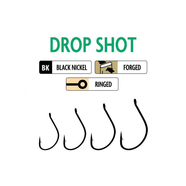 Rapture Drop Shot Worm 10pcs 01 Dropshot Hook 10pcs