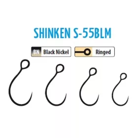   Trabucco Shinken Hooks S-55BLM BN #8 Barbless Predator Hook 10pcs