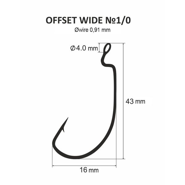 DS Offset wide No. 1/0 (4pcs/pack)