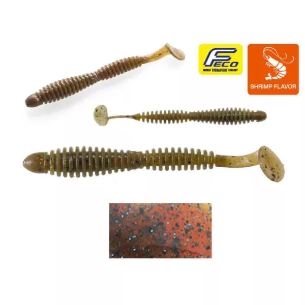 Tiemco Locoism Flexy Shad 7,6cm #133 GP/BK&BLF Plastic Lure 9 Pcs