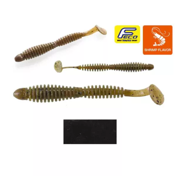 Tiemco Locoism Flexy Shad 8,9cm #000 Solid Black Plastic Lure 7db