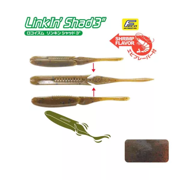 Tiemco Linkin Shad 7,6cm 133 Plastic Lure 9pc