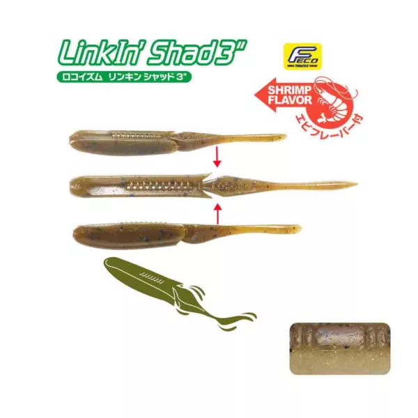 Tiemco Linkin Shad 7,6cm 225 Plastic Lure 9pcs
