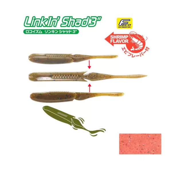 Tiemco Linkin Shad 7.6cm 156NS Plastic Bait 9pcs