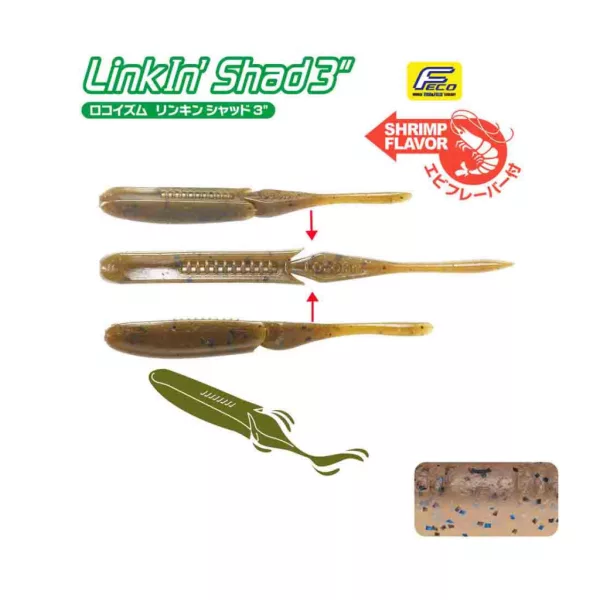 Tiemco Linkin Shad 10cm 227NS Plastic Lure 9pcs