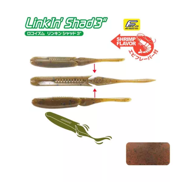Tiemco Linkin Shad 12.5cm 102 Plastic Lure 5pcs