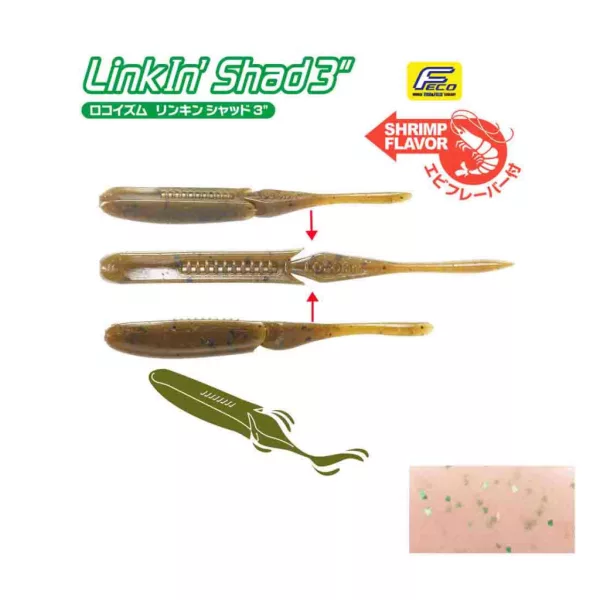 Tiemco Linkin Shad 12.5cm 155 Plastic Lure 5pcs