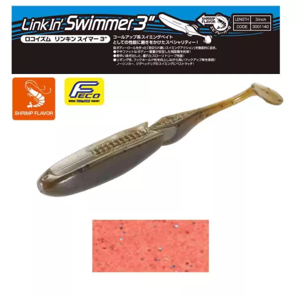 Tiemco Linkin Swimmer 7,6cm 156 Plastic Lure 9pcs