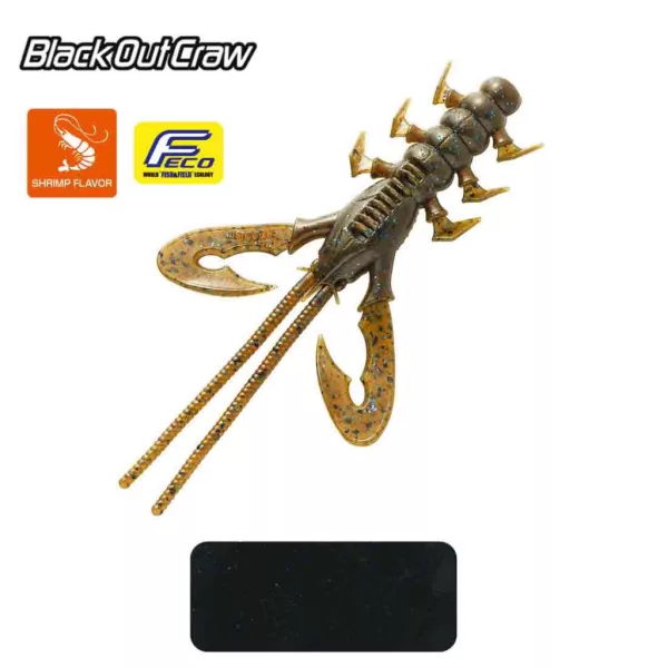 Tiemco Black Out Craw 10cm 000 Plastic Lure 6pcs
