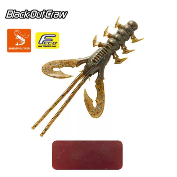 Tiemco Black Out Craw 10cm 004 Plastic Lure 6pcs