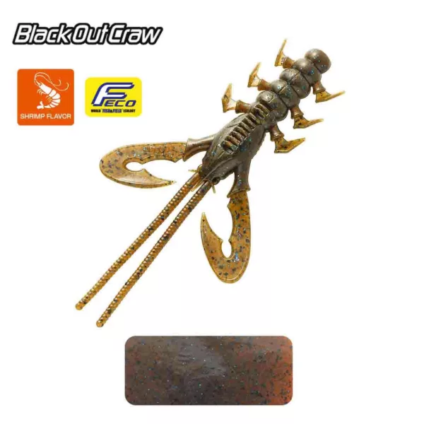 Tiemco Black Out Craw 10cm 133 Plastic Bait 6pcs