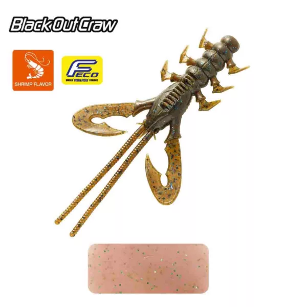 Tiemco Black Out Craw 10cm 155 Plastic Lure 6 pcs