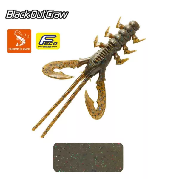 Tiemco Black Out Craw 10cm 164 Plastic Bait 6pcs