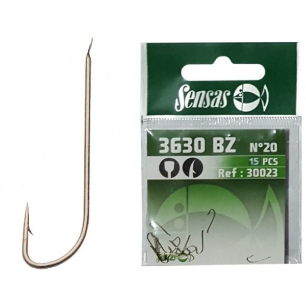 Sensas Feeling 3630 Bronze 14 Flap, Bearded Bead Hook 15pcs