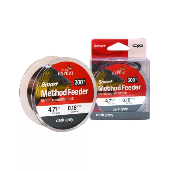 Carp Expert Smart Method Feeder Dark Grey 0.18mm Monofilament Mainline 300m