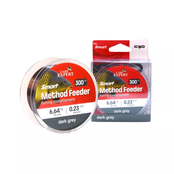 Carp Expert Smart Method Feeder Dark Grey 0.23mm Monofil Mainline 300m