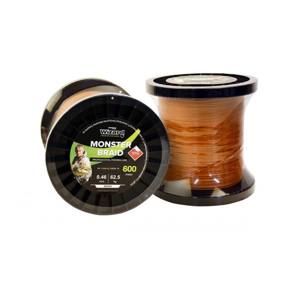 Wizard 12X Monster Braid 600m 0.46mm Monofilament Mainline