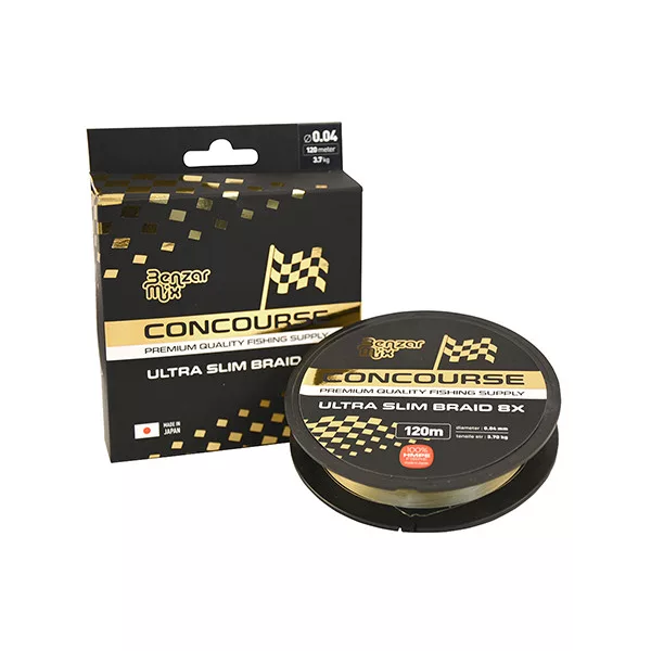 Benzar Concourse Ultra Slim 8X Braid 120m 0,080mm Braided mainline