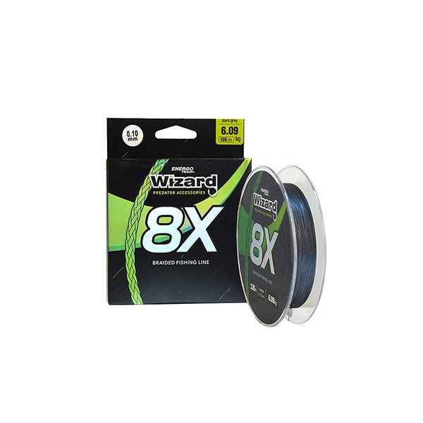 Wizard 8X Dark Grey 0,30mm 135m Braided Cord