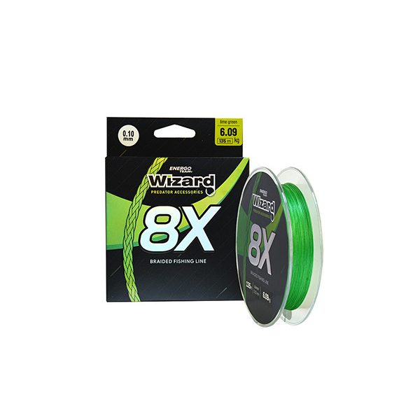 Wizard 8X Lime Green 0,28mm 135m Braided Cord