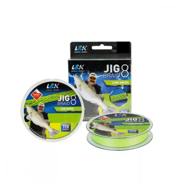 Line L&K Jig Braid 0.10Mm 6.2 Kg 110M Lime Green