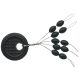 Sensas Stoppers Black Oval L Stoppers 10pcs