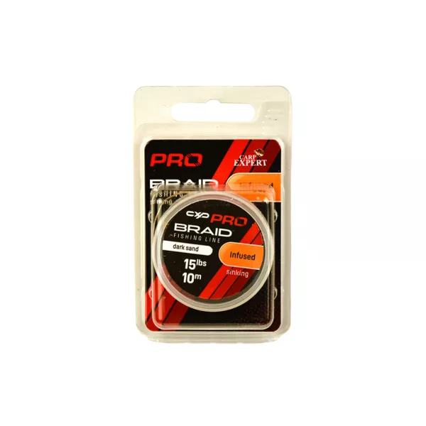 Carp Expert Pro Infused Dark Sand 15lbs Braided Sinking Leader 10m