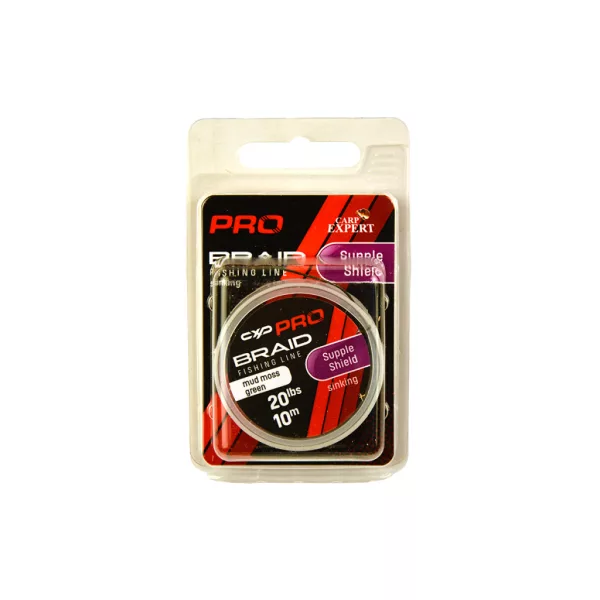 Carp Expert Pro Supple Shield Moss Green 20lbs Coated Sinking Leader 10m