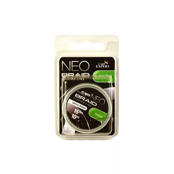 Carp Expert Neo Freefall Camou Brown 15lbs Lightened Braided Leader 10m