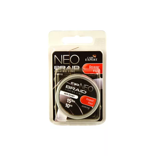 Carp Express Neo Powerlex Dark Brown 25lbs Abrasion-Resistant Braided Sinking Leader 10m