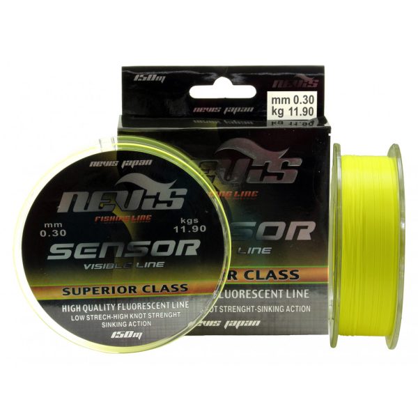 Nevis Sensor Fluo 300m 0.22mm Monofilament mainline-Fluo yellow