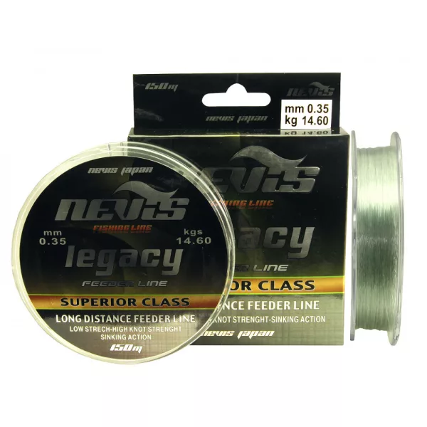 Nevis Legacy Feeder 300m 0.28mm Monofilament main line-Transparent grey