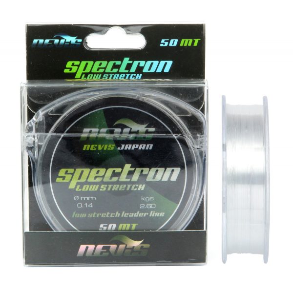 Nevis Spectron 50m 0.18mm Monofilament leader -Transparent