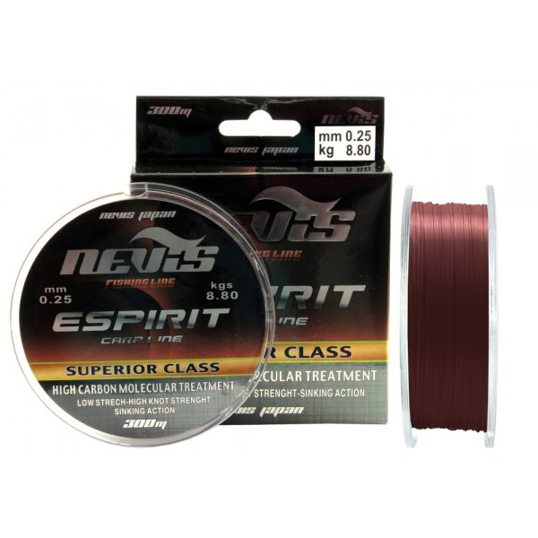 Nevis Espirit 300m 0.40mm Monofilament mainline-Bordeaux