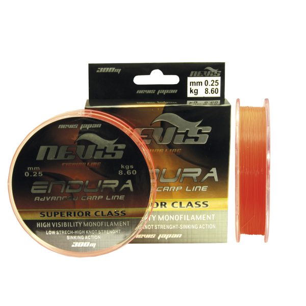 Nevis Endura 300m 0.30mm Monofil main line-Fluo red