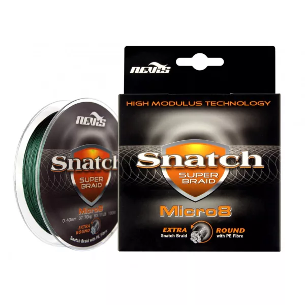 Nevis Snatch Micro 8 100m 0.18mm Braided Mainline-Green