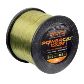 Nevis Powercat Mono 300m 0.70mm Monofil main line-Dark green