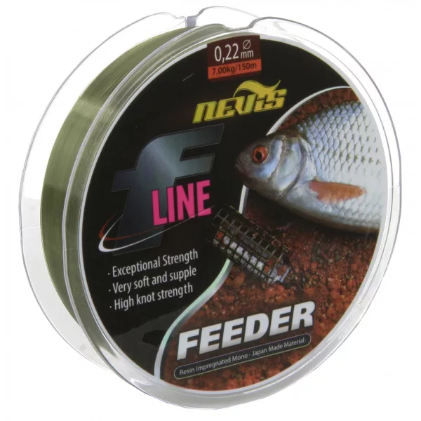 Nevis F-Line Feeder 150m 0.30mm Monofilament main line-Green