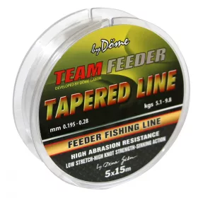   Haldorádó By Döme TF Tapered Leader 5x15m 0.18-0.20mm Leader Line - Transparent