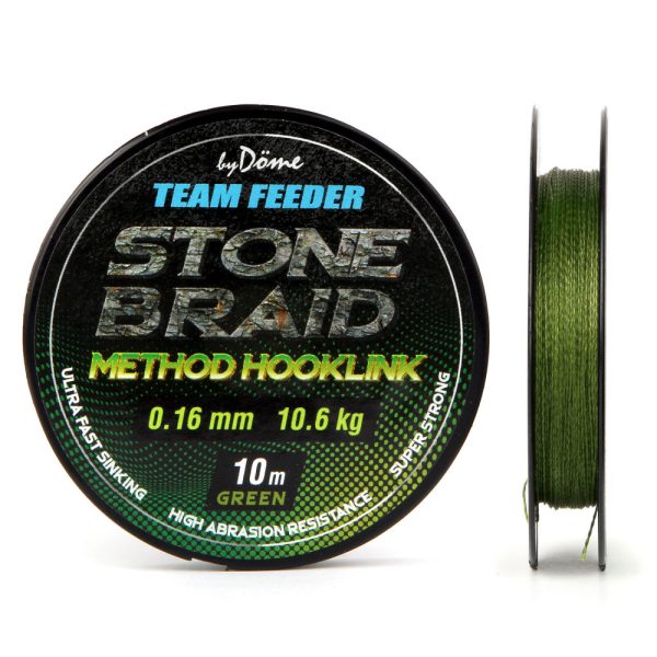 Haldorádó By Döme TF Stone Braid 10m 0,08mm Braided leader-Green