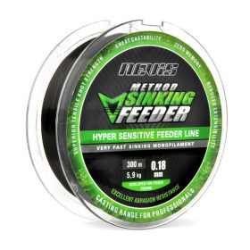  Nevis Method Sinking Feeder 300m 0.20mm Monofilament main line-Black