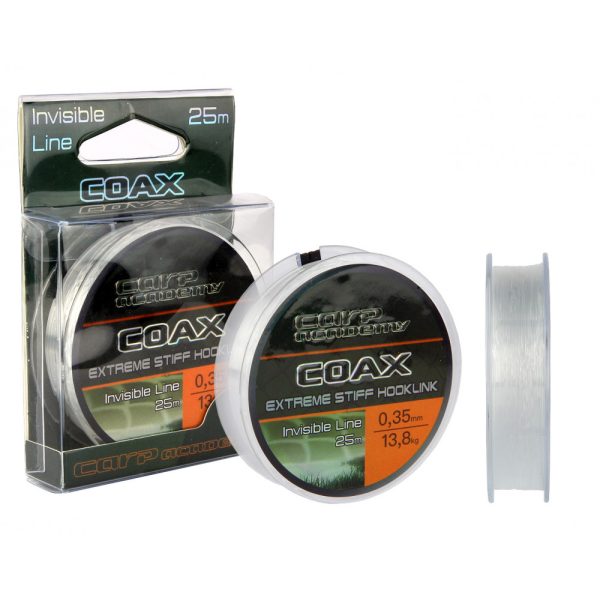 Carp Academy Coax leader 25m 0.30mm Monofilament leader-Transparent