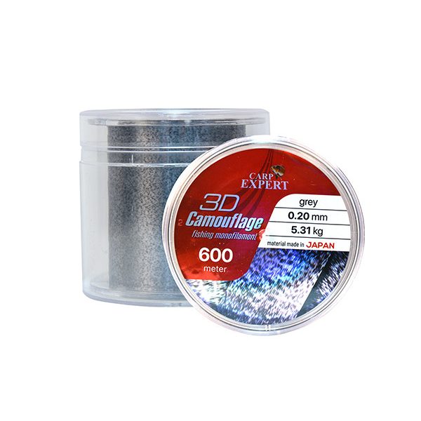 Carp Expert 3D Camouflage Grey-Black 0.30mm Monofilament Main Line 600m