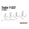 Decoy Y-S22 Multi Purpose #2/0 Eyed Barbed Treble Hook 8pcs