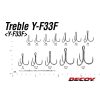 Decoy Y-F33F Extra Fine Wire #3/0 Eyed Barbed Treble Hook 5pcs