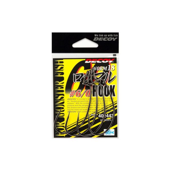 Decoy Worm 18 Roku-Maru 6/0 Offset Hook 4pcs