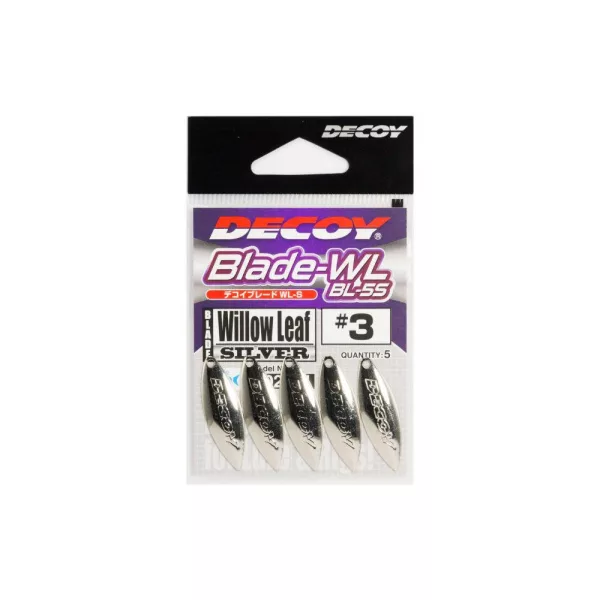 Decoy BL-5S Willow Leaf Silver 3,5 Spinner Blade 4pcs