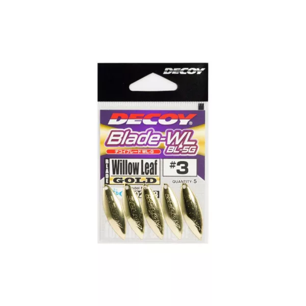 Decoy BL-5G Willow Leaf Gold 2 Spinner Blade 5pcs