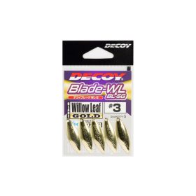 Decoy BL-5G Willow Leaf Gold 3.5 Spinner Blade 4pcs
