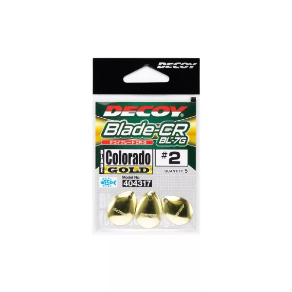 Decoy BL-7G Cr Colorado Gold 3 Spinner Blade 4pcs